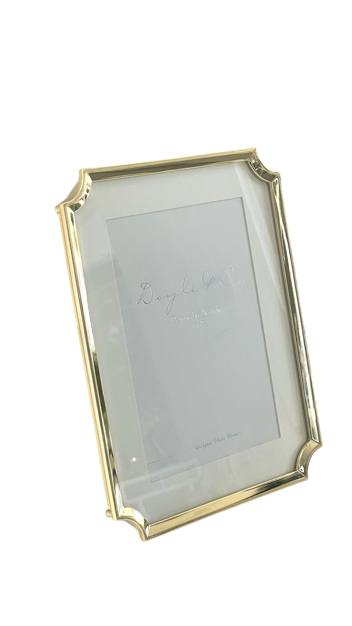 161F - Hamptons Gold Clipped Corners Frm 5X7