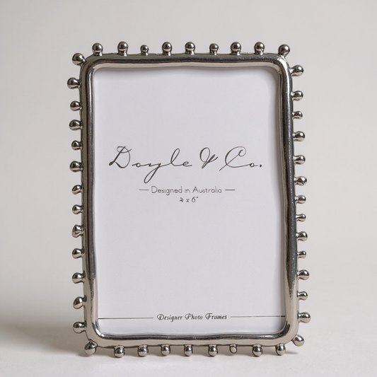 161G Silver Dotted Edge Frame 4X6"