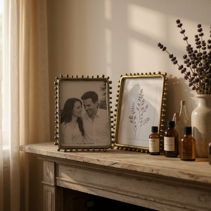 161G Silver Dotted Edge Frame 4X6"