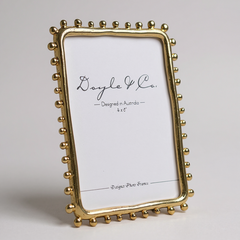 161H Gold Dotted Edge Frame 4X6
