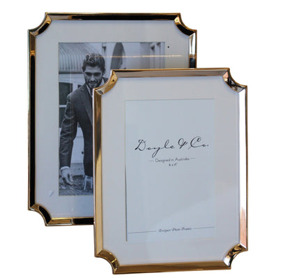 161E - Hamptons Gold Clipped Corners Frm 4X6