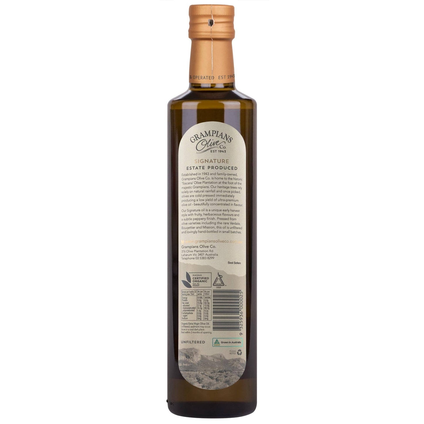 2025 Signature Organic Extra Virgin Olive Oil (Premium)