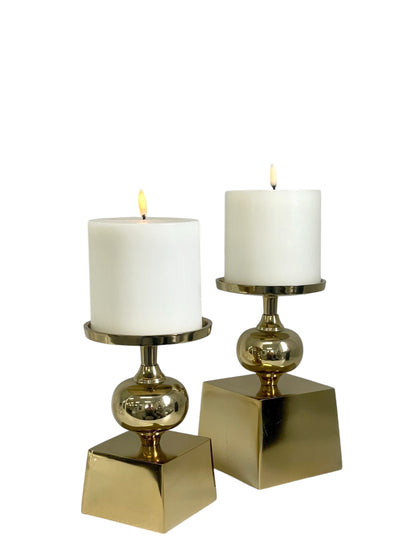 170A Small Hurricane : Gold Ball W/Square Base 31Cm