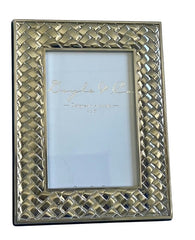 174L Flat Weave Plait Silver Frame 4 X 6
