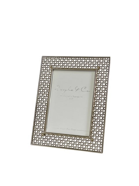 174S Open Weave Silver Raffles Frame 5X7"