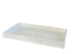 176R - Singapore White Weave Tray 33X20Cm