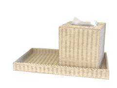 176W - Rattan Weave Bathroom Tray