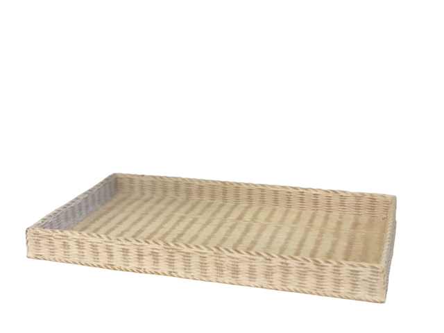 176W - Rattan Weave Bathroom Tray