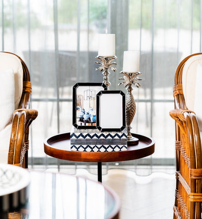 148As - Palm Silver Candleholder Small 32Cm