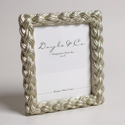 180E Silver Plait Resin Frame 4X6