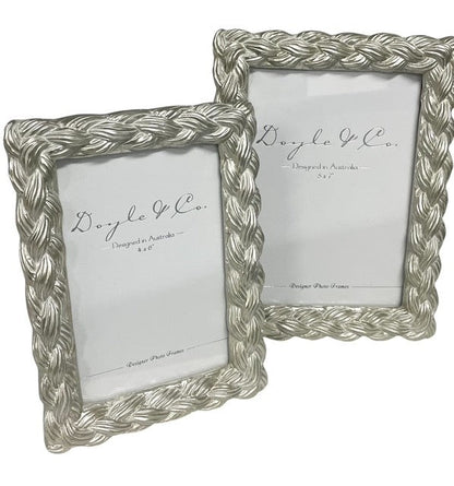 180F Silver Plait Resin Frame 5X7