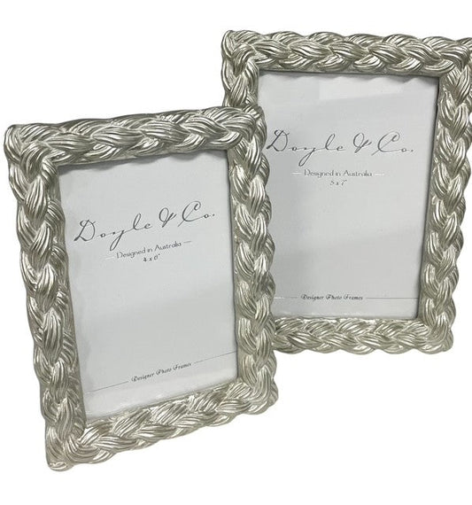 180F Silver Plait Resin Frame 5X7