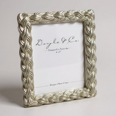 180E Silver Plait Resin Frame 4X6