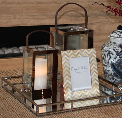 180D - Bone Cream Heringbone Frame 5X7"