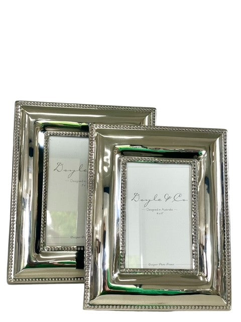 184A - Victoria Double Bead Nickel Frame 4X6 - Last Few !!