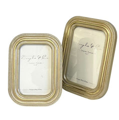 188B Ridged Beaded Gold Frame 5X7