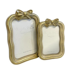 188C Wave W/Bow Gold Frame 4X6