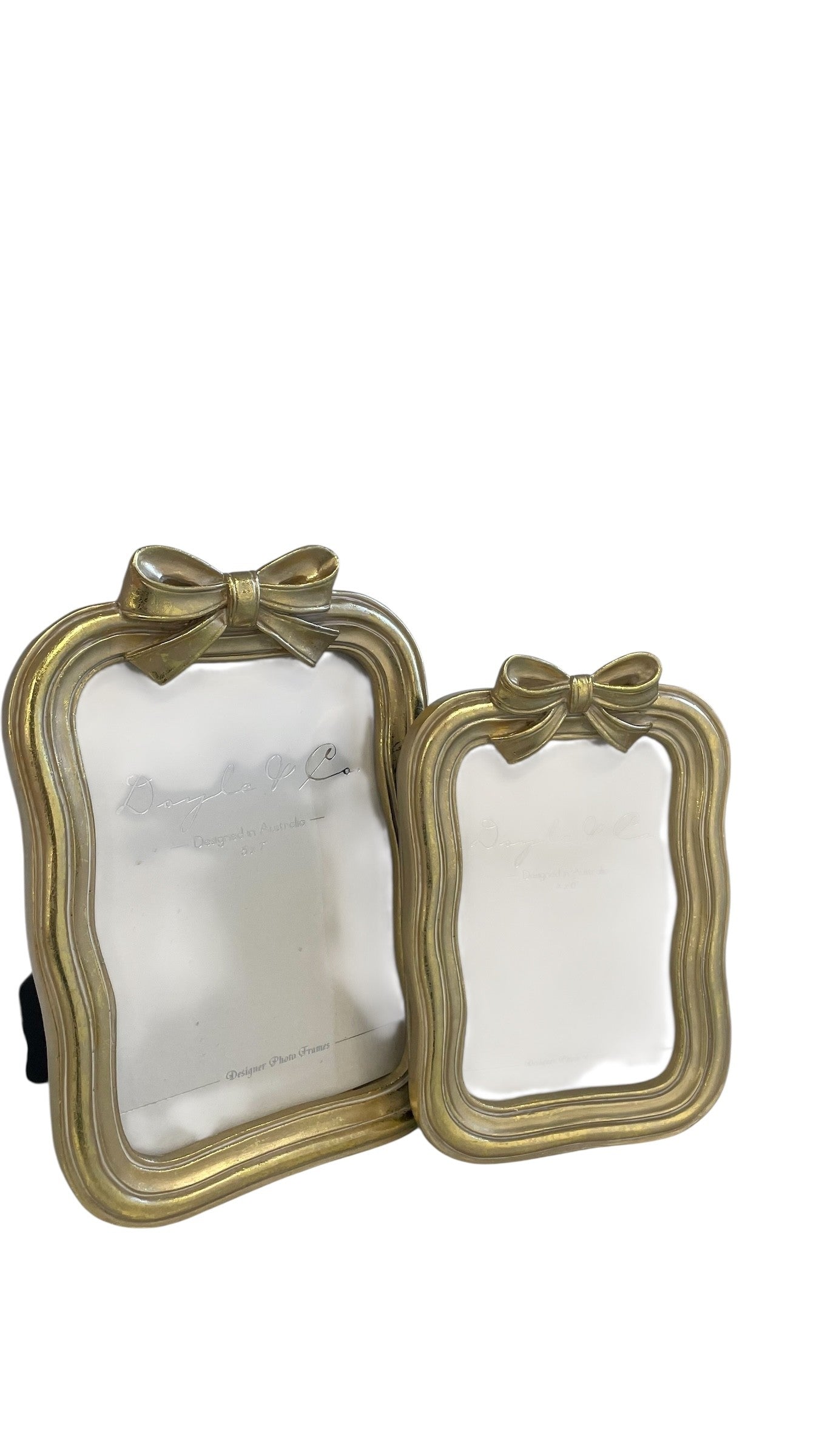 188D Wave W/Bow Gold Frame 5X7