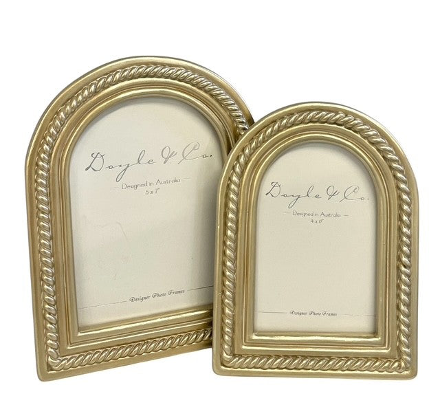 188E Arch Rope Detail Gold Frame 4X6