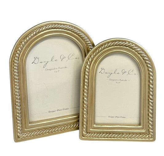 188E Arch Rope Detail Gold Frame 4X6