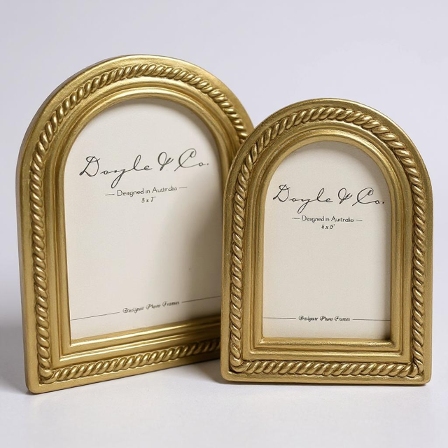 188E Arch Rope Detail Gold Frame 4X6