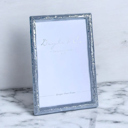 189E Silver Textured Drift Frame 5X7