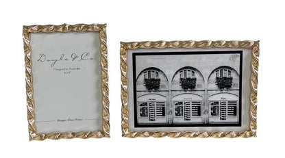 189H Gold Textured Twirl Frame 4X6