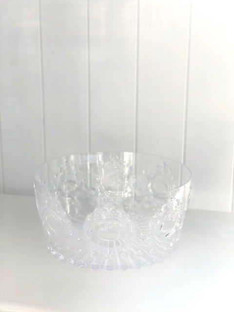 18Cl - Acrylic Salad Bowl Gemstone Clear 25X12