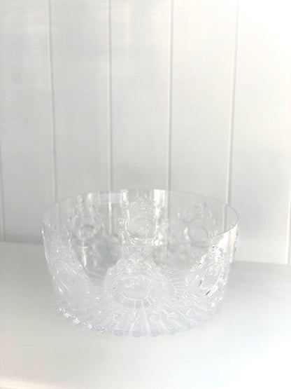 18Cl - Acrylic Salad Bowl Gemstone Clear 25X12