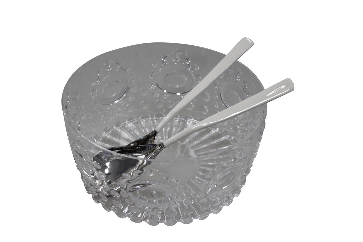 18Cl - Acrylic Salad Bowl Gemstone Clear 25X12