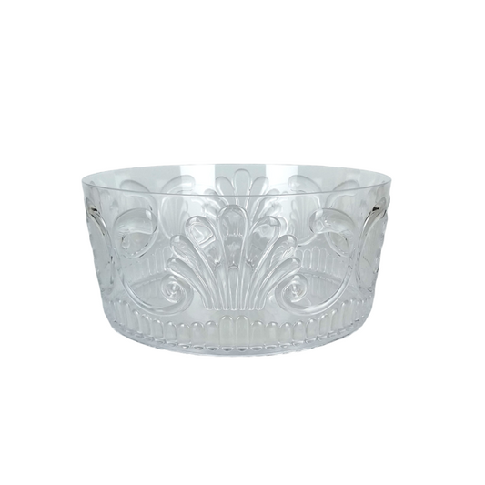 18Clsc - Acrylic Salad Bowl Scollop Clear 25X12