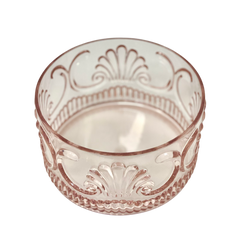18Pk - Acrylic Salad Bowl Scollop Pink 25X12