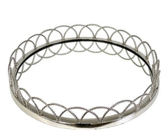 192C Round Glass Tray Looped Edge 35Cm
