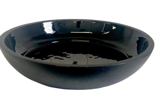192P 黑色珐琅圆形木碗 36厘米