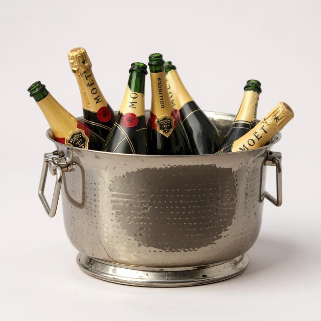 195A S/Steel Single Wall Hammered Tub Bucket