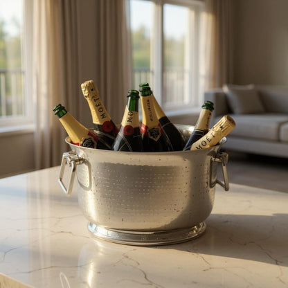 195A S/Steel Single Wall Hammered Tub Bucket