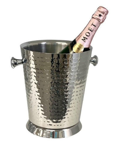 195B - Hammered Champagne Bottle Ice/Cooler
