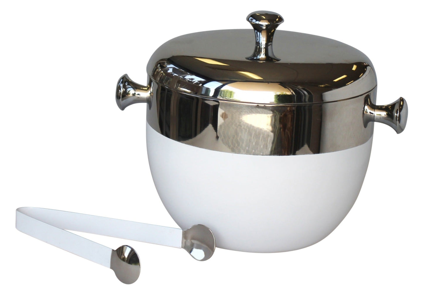 196F - Double Wall Ice Bucket White/St Stl