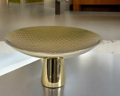 197C Double Wall Pedestal Stand Gold 36X19.5Cm