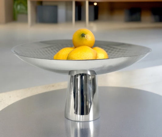 197D Double Wall Pedestal Stand Silver 36X19.5Cm