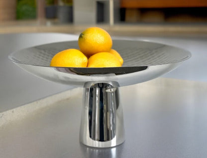 197D Double Wall Pedestal Stand Silver 36X19.5Cm