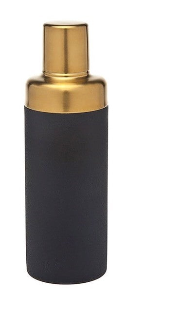 197G - Cocktail Shaker Hammered Black/Gold
