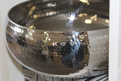 198K Stainless Steel Single Wall Hammered Salad Bowl  28Cm