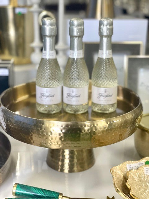 198D - Gold Hammered Cake Stand 32Cm