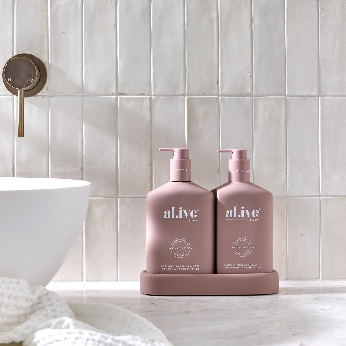 Alive Body Wash & Lotion Duo + Tray Raspberry Blossom & Juniper main product image