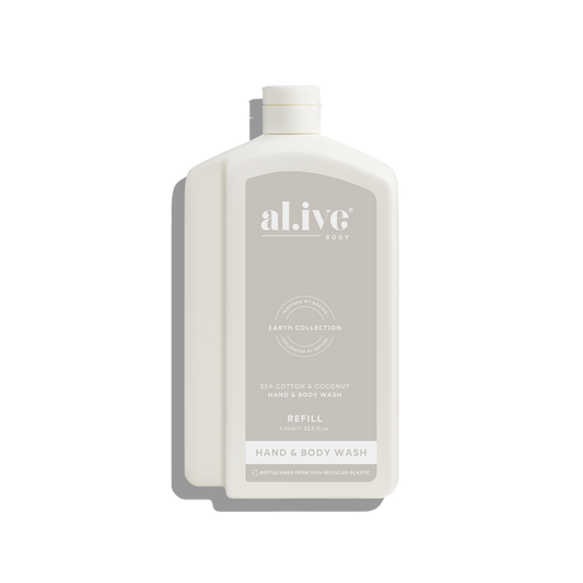 Sea Cotton & Coconut Hand & Body Wash Refill Pouch 1L