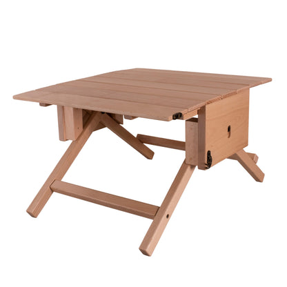Peer Sorensen - Folding Picnic Caddy Table – Beechwood Brilliance Meets Portable Elegance