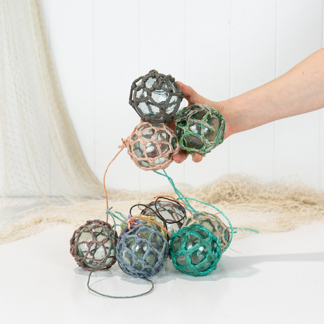 Set 5 X 2.5"Glass Floats #201Cn
