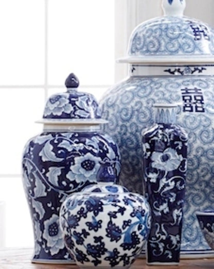 Trellis Ginger Jar Tall It Is 45Cm Tall Most Popular. Blue & White Ceramic Ginger Jar With Elegant Leaf And Bloom Pattern