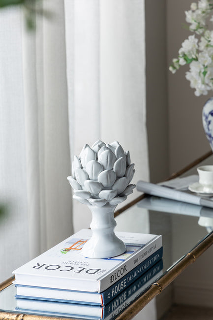 Artichoke Small Finial Ceramic. Care For This Stunning Artichoke Finial By Simply Cleaning It With A Damp Cloth.